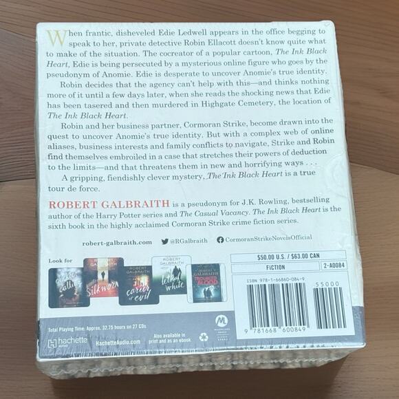 Robert Galbraith THE INK BLACK HEART Audiobook CD 27 NEW Cormoran Strike Crime - Picture 5 of 5
